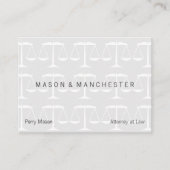 ライト·ホワイト·ウォーターマーク·スタイルはかりで測·オブ·ジャスティス 名刺 (正面)