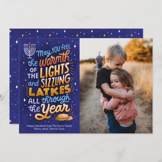 ライト&ラッツキーワンフォトハヌカー シーズンカード (正面/裏面)