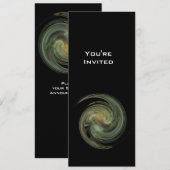 ライト ヴォルテックス  明るい黄色 白 灰色 黒 招待状 (正面/裏面)