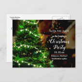 ライト|保存のクリスマスツリーの一連日付 案内ポストカード (正面/裏面)