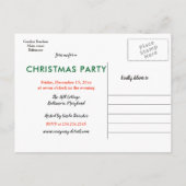 ライト|保存のクリスマスツリーの一連日付 案内ポストカード (裏面)