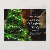 ライト|保存のクリスマスツリーの一連日付 案内ポストカード (正面)