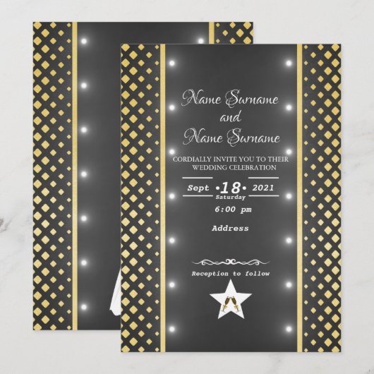 ライト 招待状 (正面/裏面)