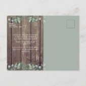 ライト&素朴ウッドフォトセージブライダルシャワー ポストカード (裏面)