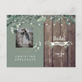 ライト&素朴ウッドフォトセージブライダルシャワー ポストカード (正面)