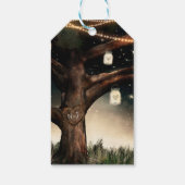 ライト&素朴メイソン・ジャースの夜の木結婚 ギフトタグ (裏面)