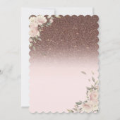  ライト、花の輝き蝶々 90歳の誕生日 招待状 (裏面)