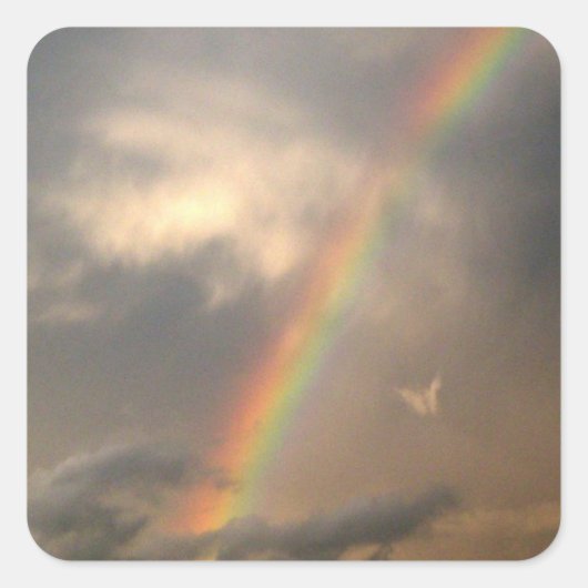 ライト(青空)のステッカーに スクエアシール (正面)