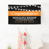 ライト|黒いオレンジの卒業生の一連 横断幕 (インサイチュ)