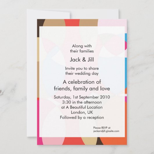 ライト 5x7 招待状 (正面)