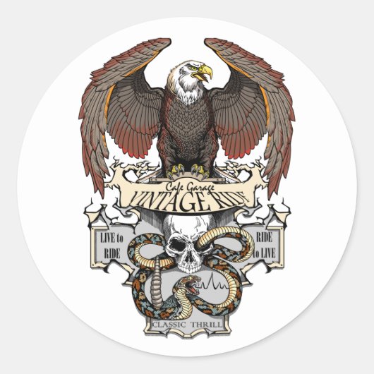 ライドしてライブにライドバイクもしくは自転車に乗る人デザイン ラウンドシール (正面)