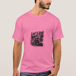 ライドする人生 バイカーTシャツ | オートバイレース グラ Tシャツ