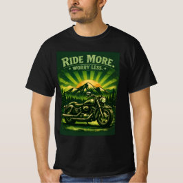 ライドを楽しもう、気軽にバイクの夕焼けTシャツ Tシャツ