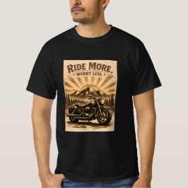 ライドを楽しもう、気軽にバイクの夕焼けTシャツ Tシャツ