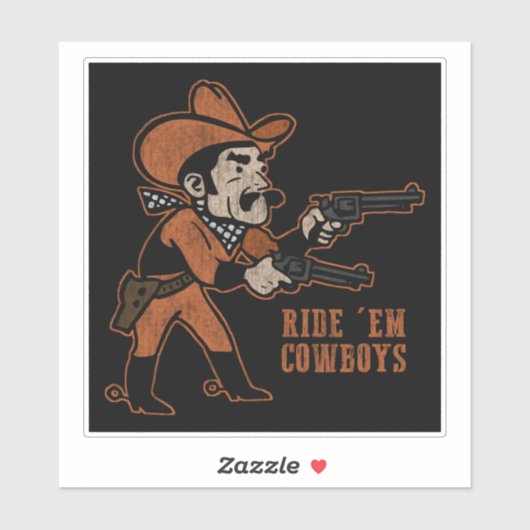 ライドエムカウボーイズヴィンテージ動揺してブラック シール (シート)