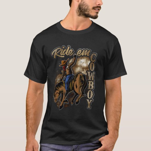 ライドエムカウボーイデザイン Tシャツ (正面)