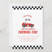 ライドオンオーバーカーレーステーマ誕生日招待状 招待状 (正面)