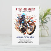 ライドオーバー少年モトクロスレース 7歳誕生日 招待状 (スタンド正面)