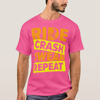 ライドクラッシュrサイクリングサイクリングBmxサイクリスト Tシャツ