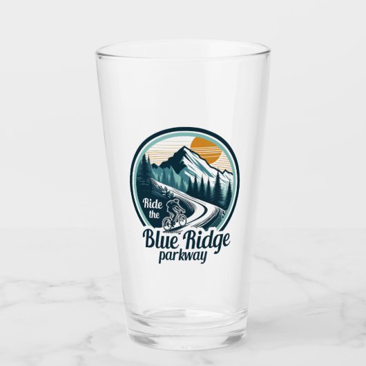 ライドザブルーリッジパークウェイサイクリング タンブラーグラス (正面)