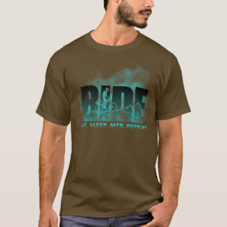 ライドス食べリープMTBリピート山サイクリング978 Tシャツ