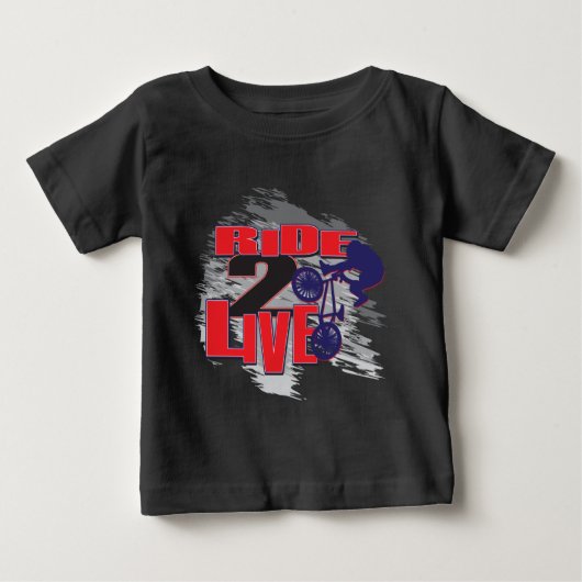 ライドトゥライブBMXライダー ベビーTシャツ (正面)