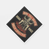 ライドトゥルデスバイクもしくは自転車に乗る人ライフスタイル スタンダードランチョンナプキン (角)