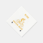 ライドバイク飲みビール自転車マウンテンバイクギフト スタンダードカクテルナプキン (角)