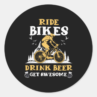 ライドバイク飲みビール自転車マウンテンバイクギフト ラウンドシール