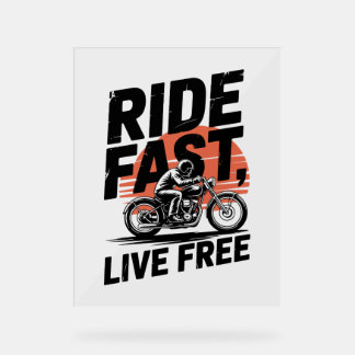 ライドファストライブサイクリストのTシャツ アクリルサイン