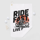 ライドファストライブサイクリストのTシャツ ゴルフタオル (インサイチュ)