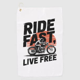 ライドファストライブサイクリストのTシャツ ゴルフタオル