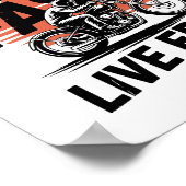 ライドファストライブサイクリストのTシャツ ポスター (角)