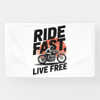 ライドファストライブサイクリストのTシャツ 横断幕