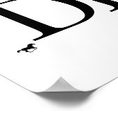 ライドブラックとホワイトのグラフィックプリント ポスター (角)