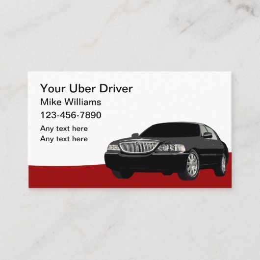 ライドヘイリングサービス用Uberドライバ 名刺 (正面)