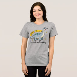 ライドベスティーTシャツ、面白い恐竜Tシャツ トライブレンドTシャツ