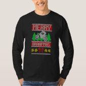 ライドモトクロス醜いクリスマスセーターMxダートバイク Tシャツ (正面)