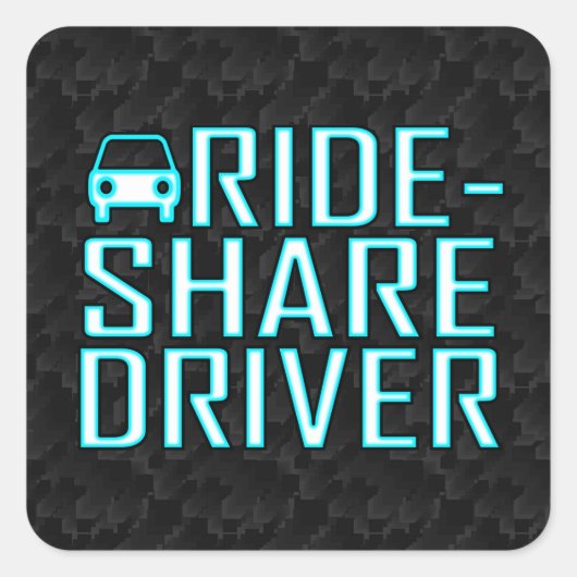 ライド共有ドライバーRideshare Driving スクエアシール (正面)