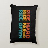 ライド懸命ライド遠くライド頻繁にオートバイのライダー アクセントクッション (裏面(縦))