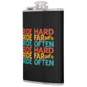 ライド懸命ライド遠くライド頻繁にオートバイのライダー フラスク (左)