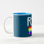 ライド誇りを持ったサイクリング ツートーンマグカップ (左)