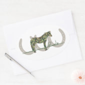 ライド迷彩柄 楕円形シール (封筒)