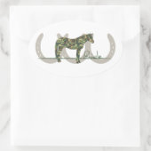 ライド迷彩柄 楕円形シール (バッグ)