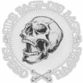 ライド高速死ぬ最後のスカルスピードレーサーボーン シール (正面)