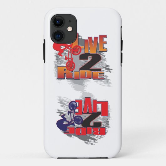 ライド2ライブBMXバイクもしくは自転車に乗る人 Case-Mate iPhoneケース (裏面)