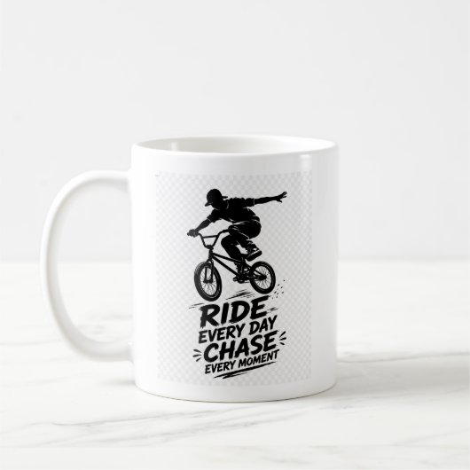 ライド・エブリ・デイ デザイン コーヒーマグカップ (左)