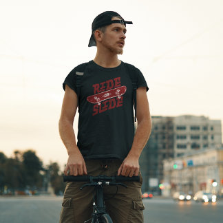 ライド・オア・スライド スケートボード ストリートウェア グラフィックTシャツ Tシャツ