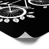 ライド グリーン ライブ クリーン 自転車 自然 愛好家 地球 D ポスター (角)