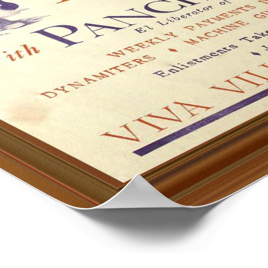 ライド🎖️パンチョヴィラヴィンテージメキシコのアートワーク ポスター (角)